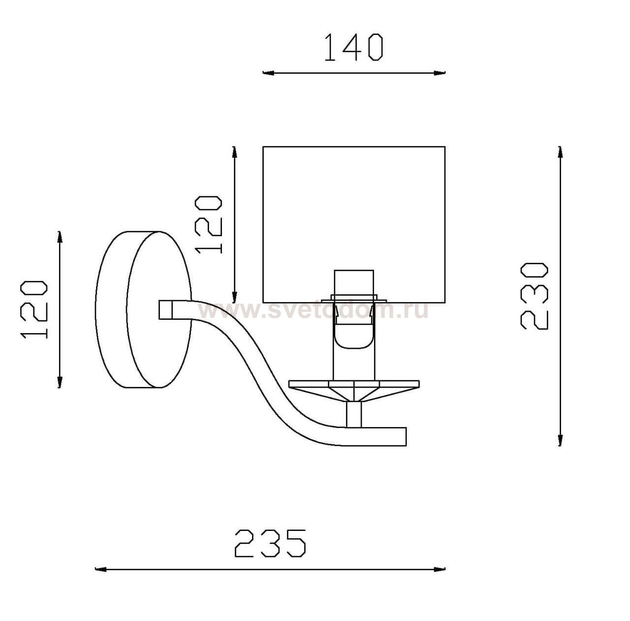 Бра Vele Luce Violento VL1614W01