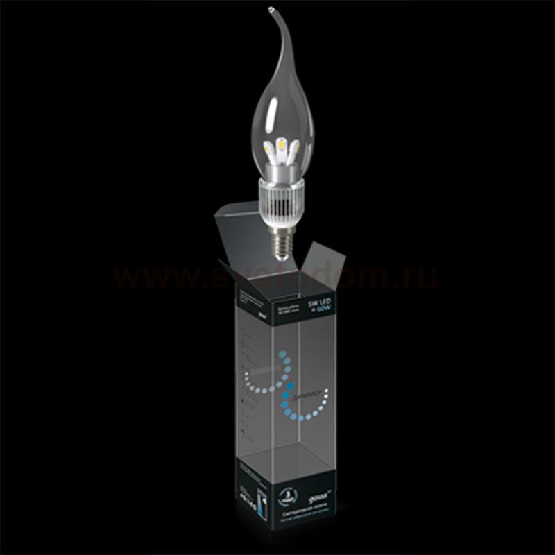 Лампа Gauss Led BXS35 НА104201205-D Candle 5W E14 4100K