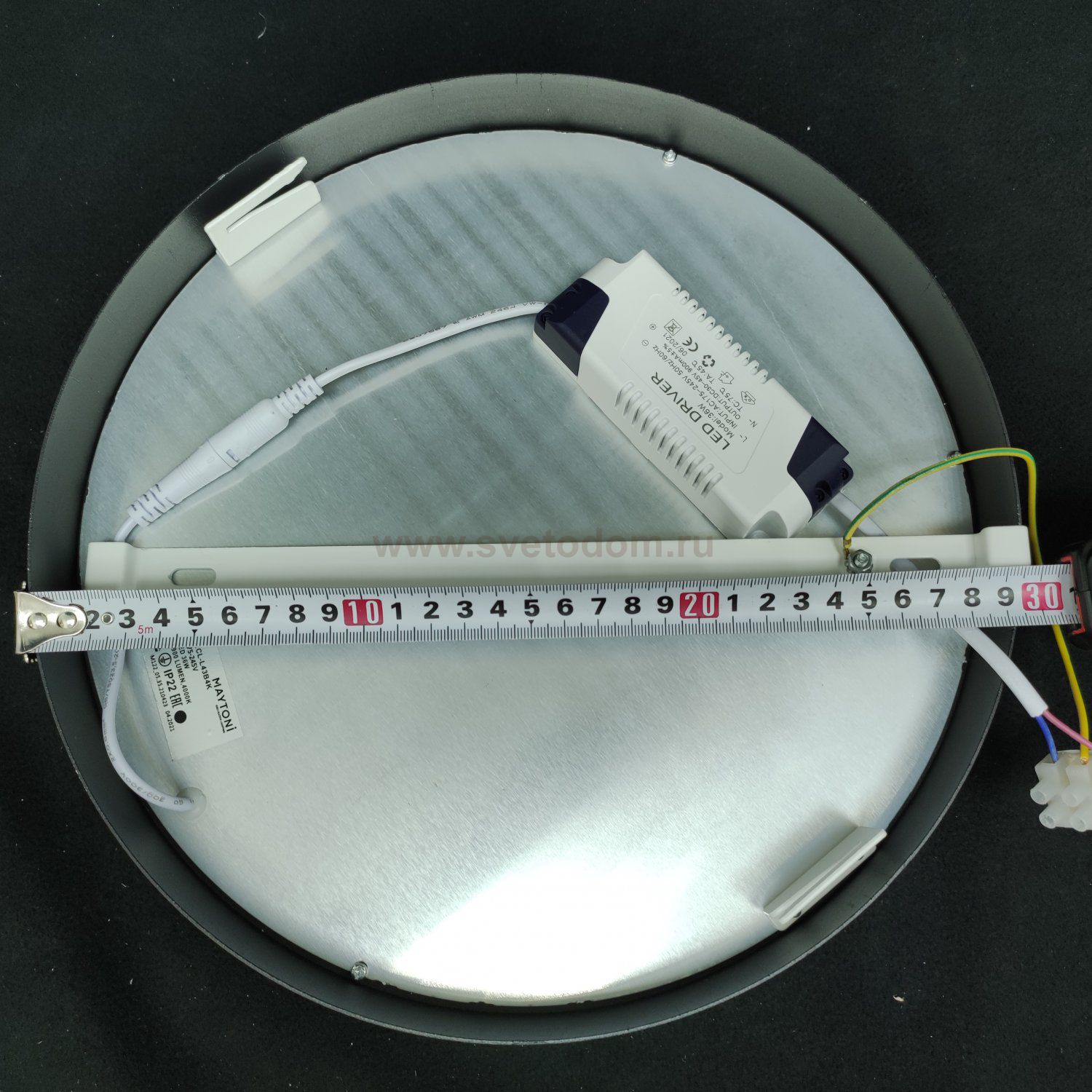 Светильник светодиодный 34W черный Maytoni C032CL-L43B4K