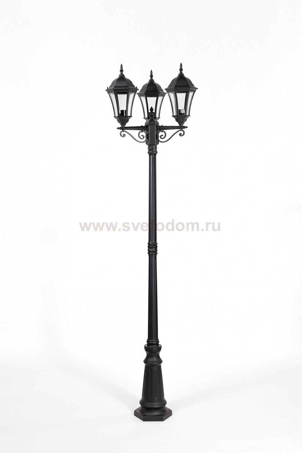 Светильник столб уличный 3 фонаря Oasis Light 91309SB Bl 