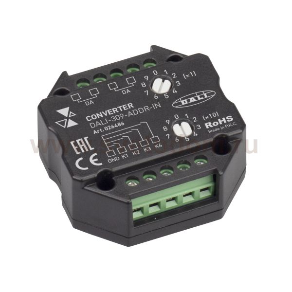 INTELLIGENT ARLIGHT Конвертер DALI-309-ADDR-IN (DALI bus) Arlight 26486
