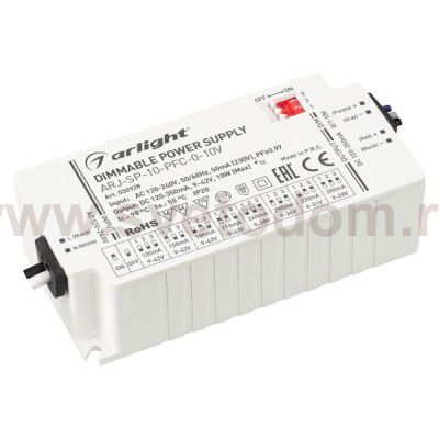 Блок питания ARJ-SP-10-PFC-0-10V (10W, 120-350mA) Arlight 30928