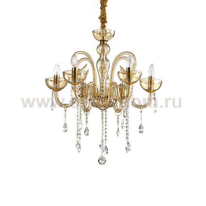 Люстра Ideal lux CANALETTO SP6 AMBRA (114521)