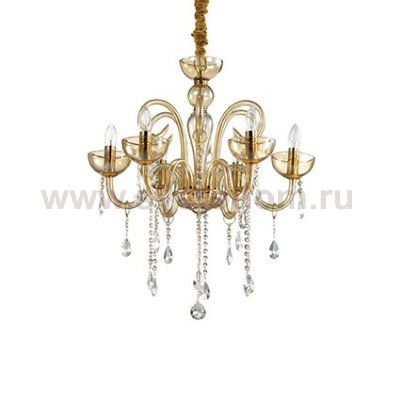 Люстра Ideal lux CANALETTO SP6 AMBRA (114521)