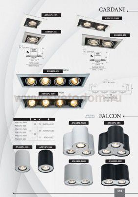 Светильник встраиваемый двойной 2*GU10 Arte lamp A5941PL-2SI Technika