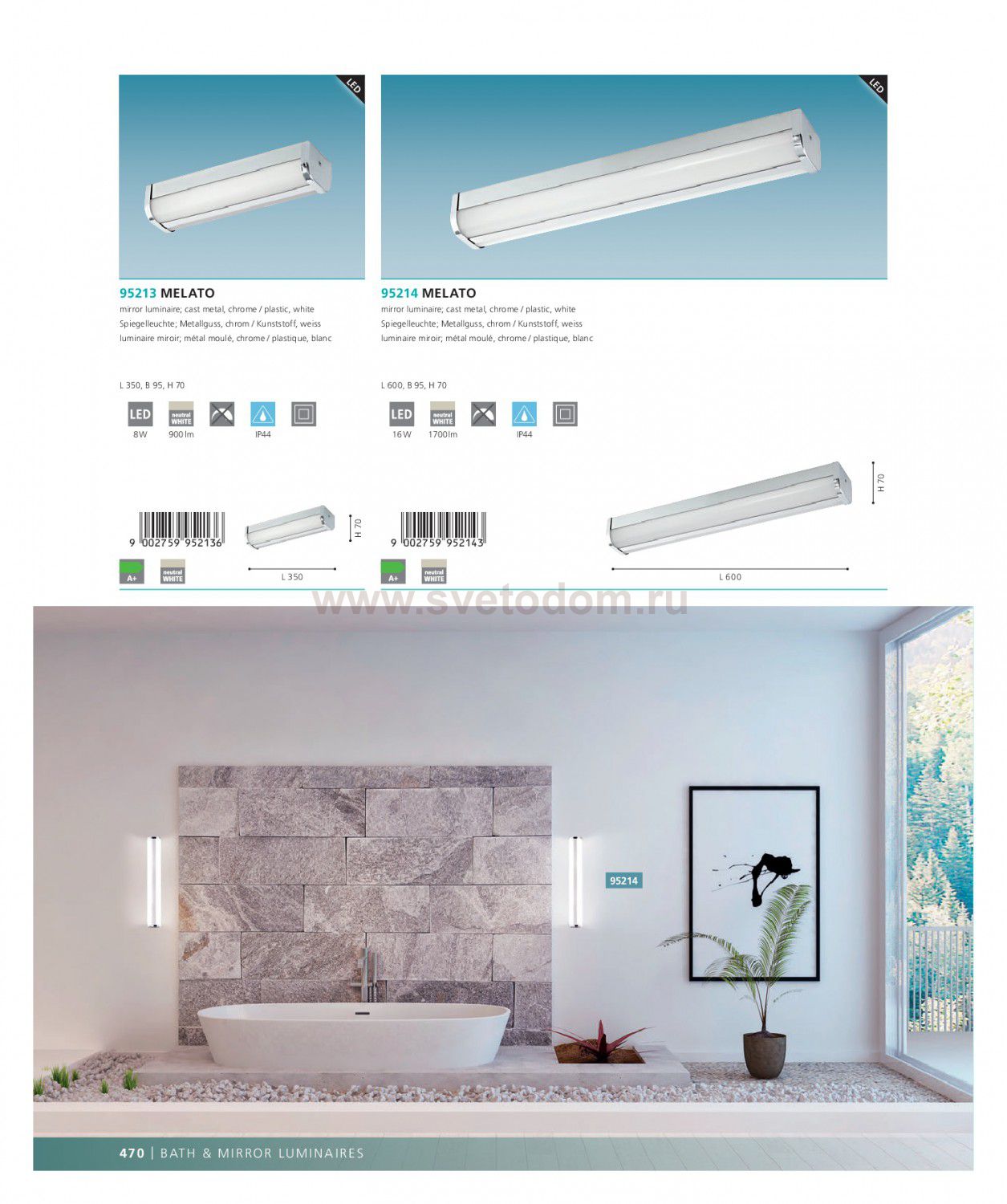 Светильник для ванной комнаты Eglo 95213 MELATO