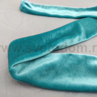 Чехол для люстры бархатный бирюзовый 0,7м