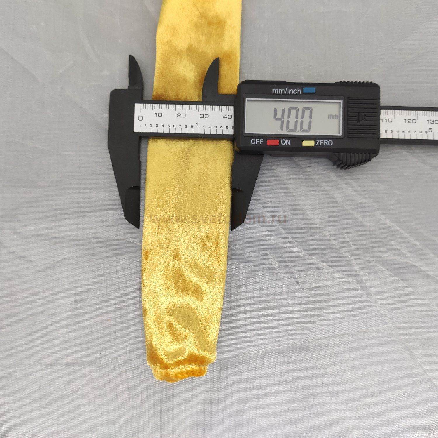 Чехол для люстры бархатный СВЕТЛО-золотого цвета 0,7м