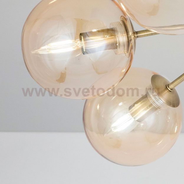 Плафон стекло янтарный 150мм с резьбой 39мм CL102 Томми