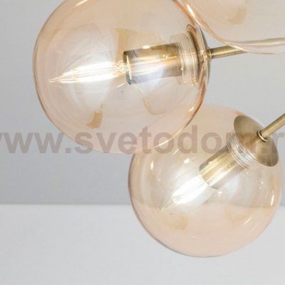 Плафон стекло янтарный 150мм с резьбой 39мм CL102 Томми