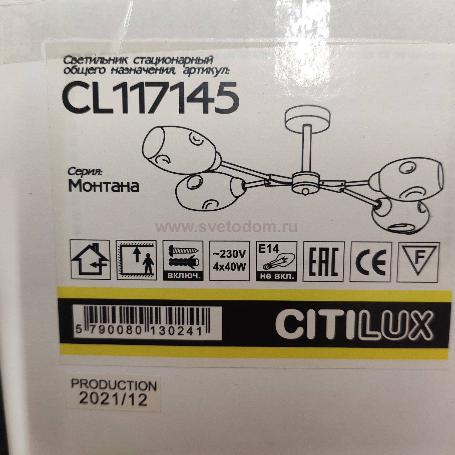 Люстра на штанге Citilux CL117145 Монтана