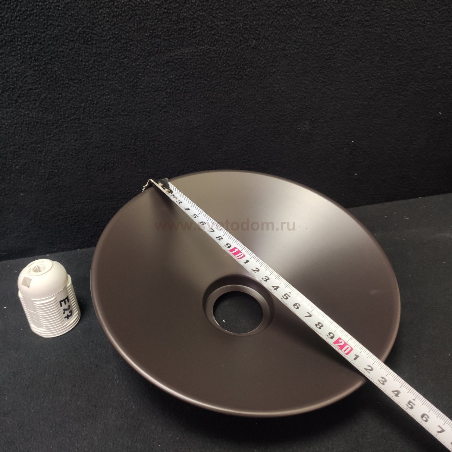 Плафон металлический темный 220*70мм Е27 (43мм посадка) CL450.11 Эдисон