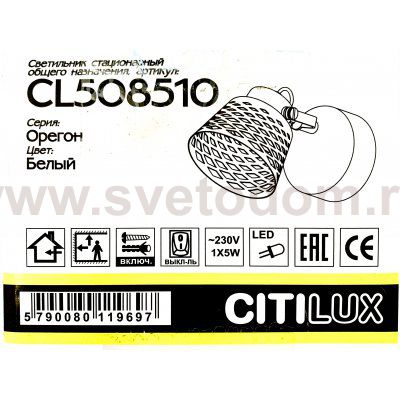 Светильник спот Citilux CL508510 Орегон
