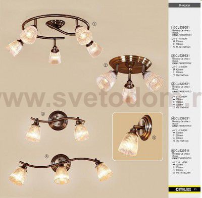 Светильник настенно-потолочный Citilux CL539511 Виндзор