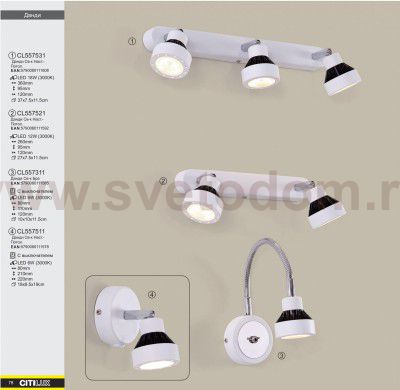 Светильник настенно-потолочный Citilux CL557511 Данди
