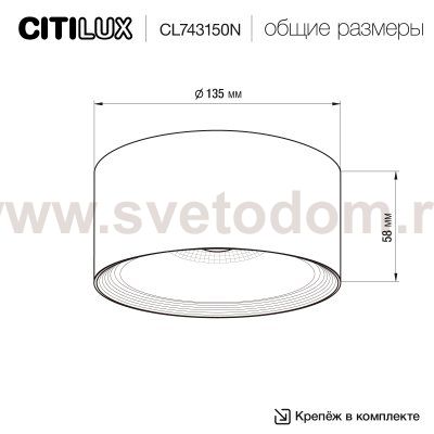 Светильник накладной Citilux CL743150N ROVER