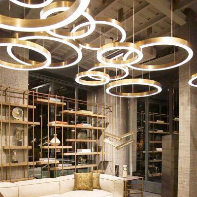 Подвесной светильник Cloyd RAUNDS P1 / D65 см - латунь (арт.10252)