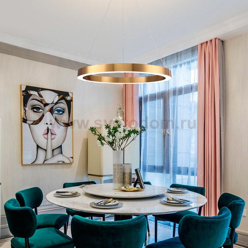 Подвесной светильник Cloyd RAUNDS P1 / D65 см - латунь (арт.10252)