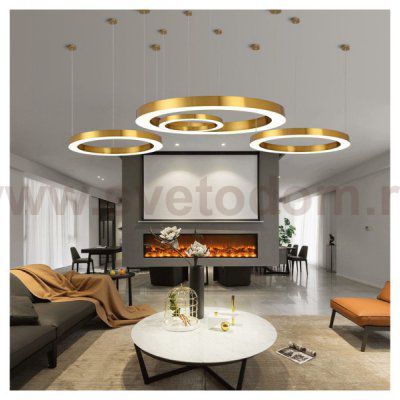 Подвесной светильник Cloyd RAUNDS P1 / D80 см - латунь (арт.10254)