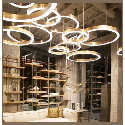 Подвесной светильник Cloyd RAUNDS P1 / D80 см - латунь (арт.10254)