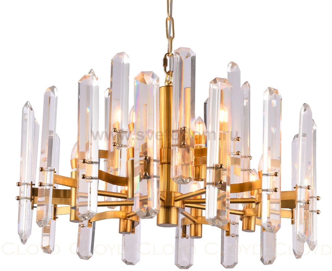 Люстра Cloyd ESTRADA C12 / D65 см - латунь темная (арт.10273)