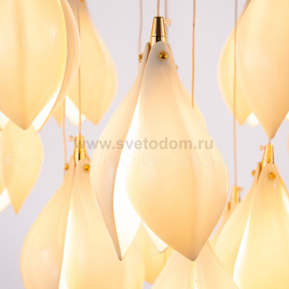 Люстра Cloyd MANGRA-A C7 / D39 см - керамика - белый (арт.10364)