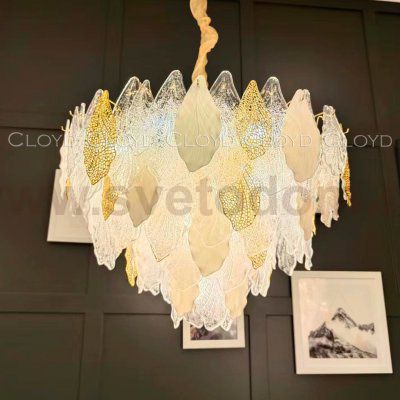 Люстра Cloyd SENEGAL C21 / D80 см - с золотыми листьями - золото (арт.10367)