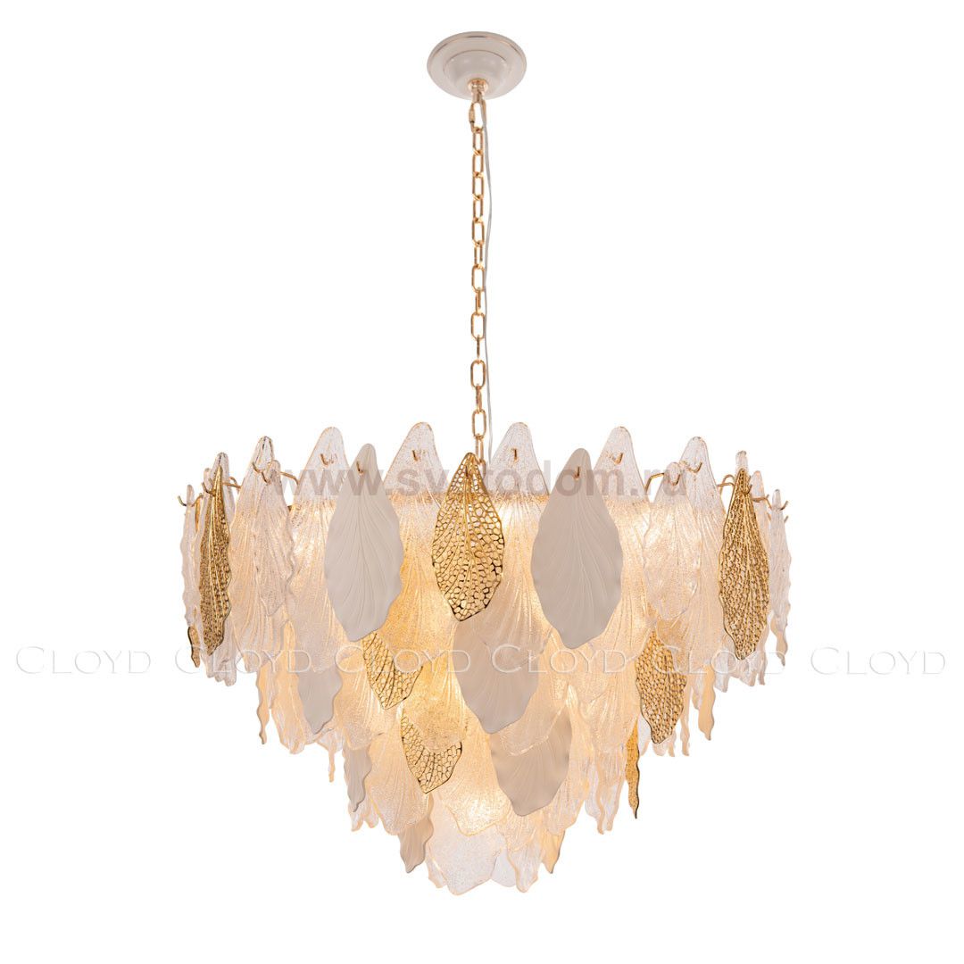 Люстра Cloyd SENEGAL C21 / D80 см - с золотыми листьями - золото (арт.10367)