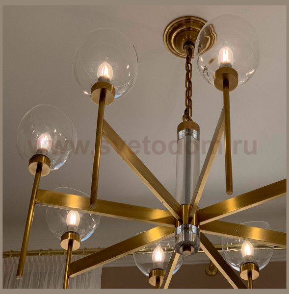 Люстра Cloyd CASSADY-B C8 / D87 см - латунь (арт.10380)