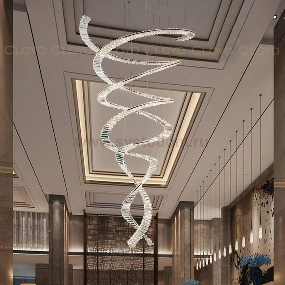 Люстра Cloyd GONDWANA C2 / выс. 135 см - хром (арт.10403)