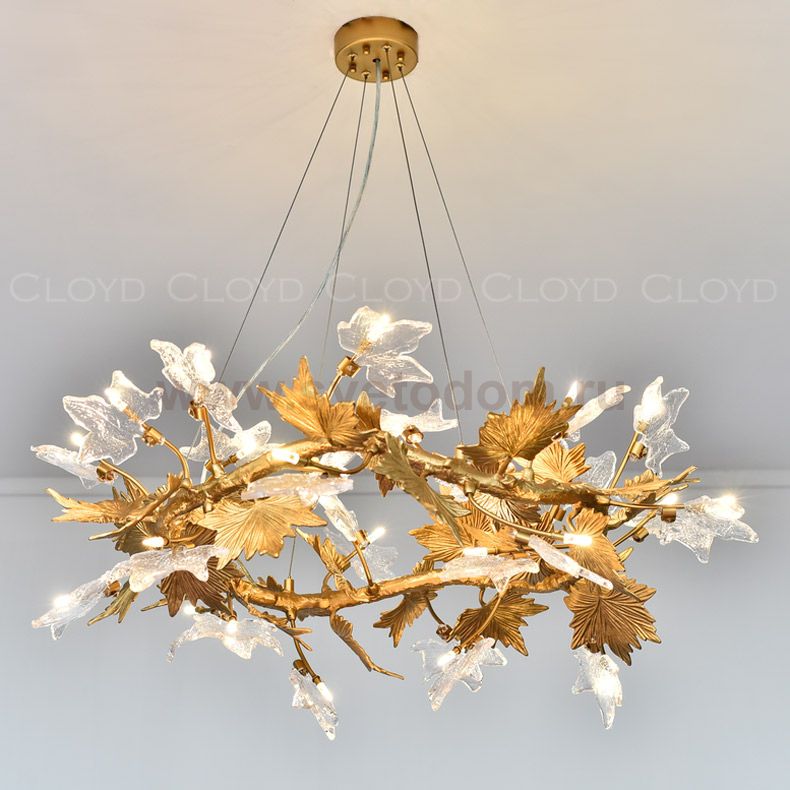 Люстра Cloyd BUCOLICA C14 / D80 см - латунь (арт.10427)