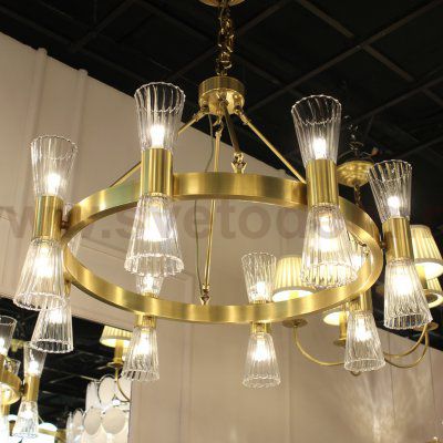 Люстра Cloyd JARROW C16 / D78 см - латунь (арт.10437)