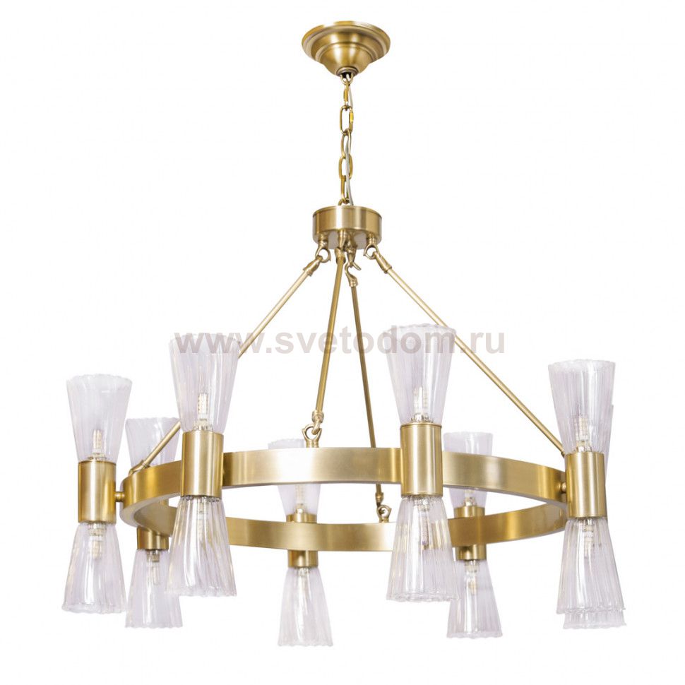 Люстра Cloyd JARROW C16 / D78 см - латунь (арт.10437)