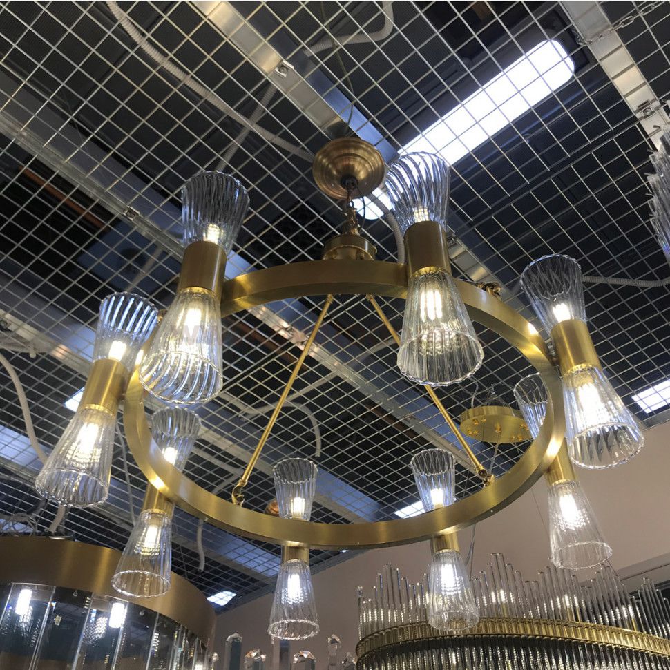 Люстра Cloyd JARROW C16 / D78 см - латунь (арт.10437)