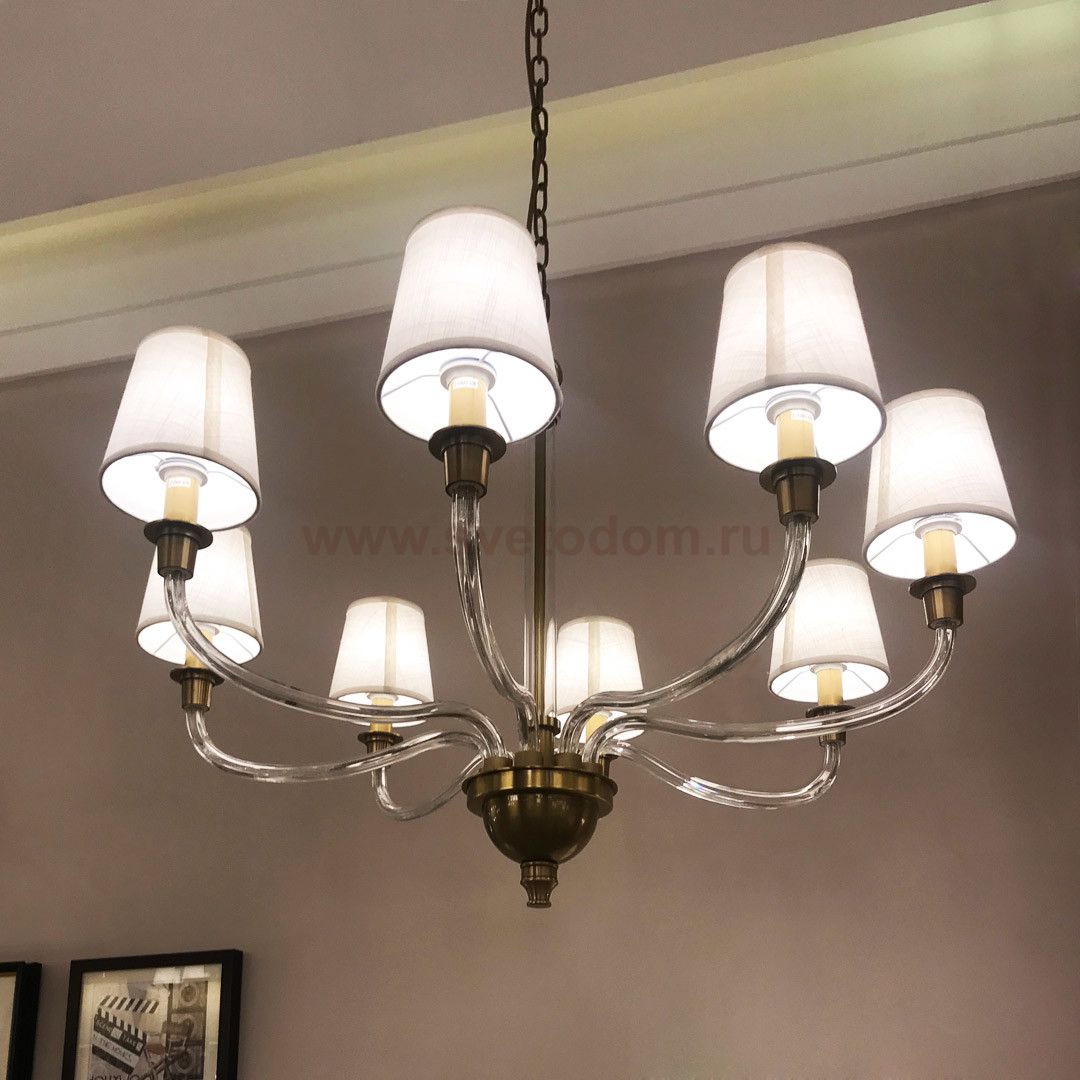 Люстра Cloyd INSIGNIA C8 / D96 см - латунь (арт.10474)