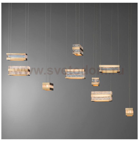 Подвесной светильник Cloyd PRIZM P2 / выс. 11 см - латунь (арт.10631)