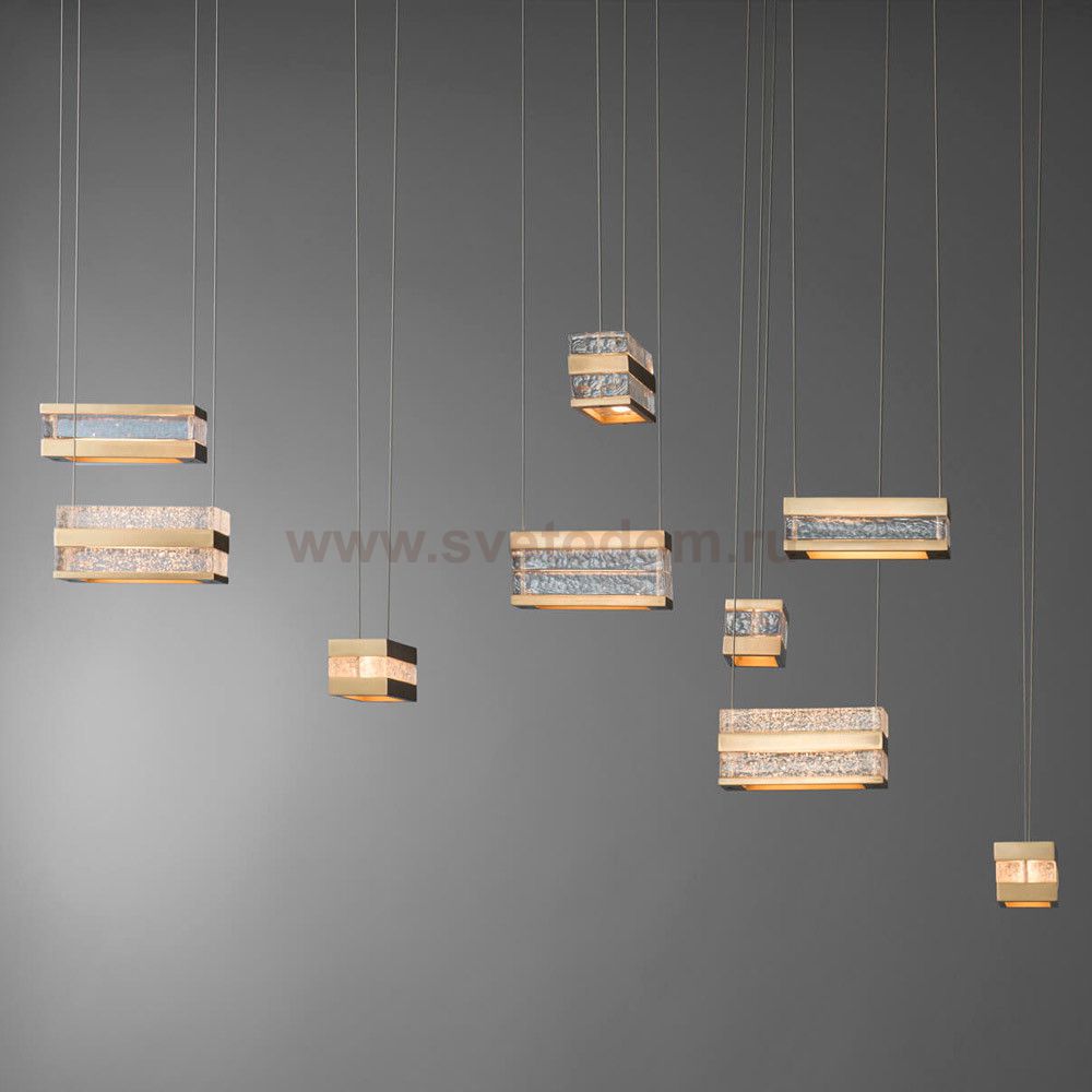 Подвесной светильник Cloyd PRIZM P1 / выс. 8 см - латунь (арт.10632)