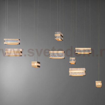 Подвесной светильник Cloyd PRIZM P1 / выс. 8 см - латунь (арт.10632)