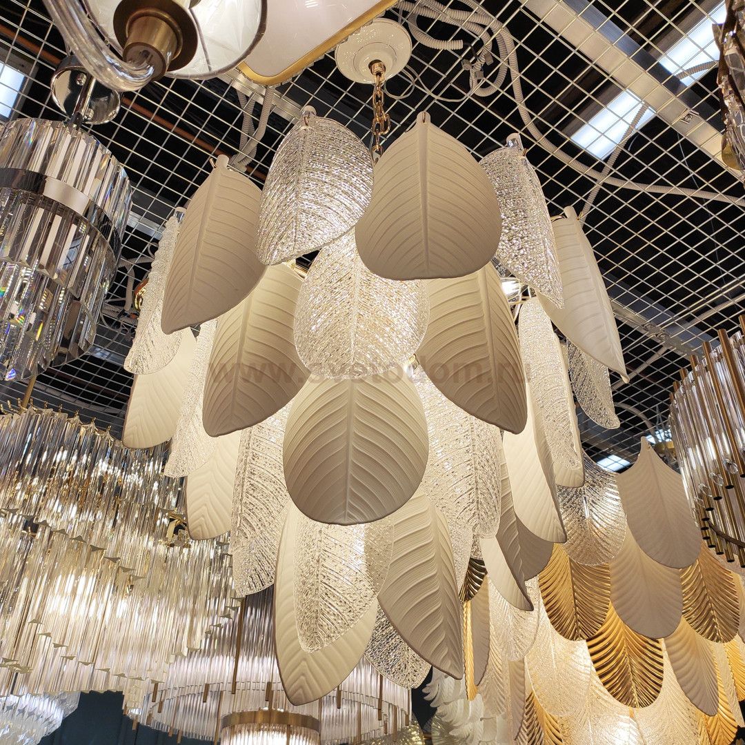 Люстра Cloyd TRAPESUND C19 / D62 см - бел.керамика - золото (арт.10662)