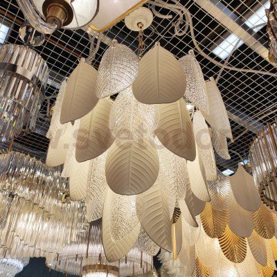 Люстра Cloyd TRAPESUND C19 / D62 см - бел.керамика - золото (арт.10662)