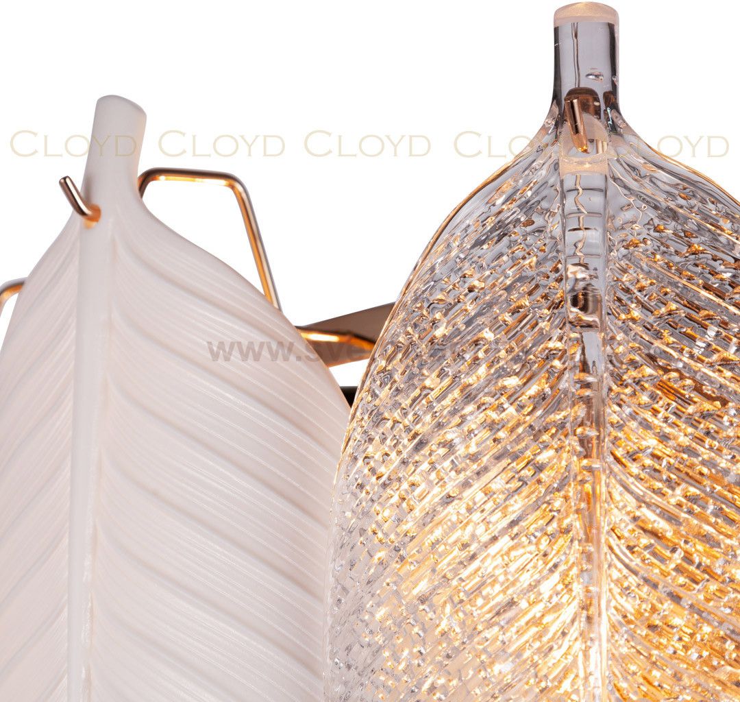 Люстра Cloyd TRAPESUND C19 / D62 см - бел.керамика - золото (арт.10662)