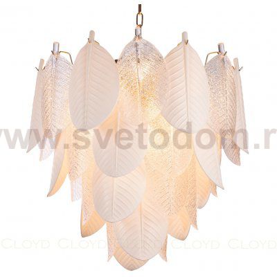 Люстра Cloyd TRAPESUND C19 / D62 см - бел.керамика - золото (арт.10662)