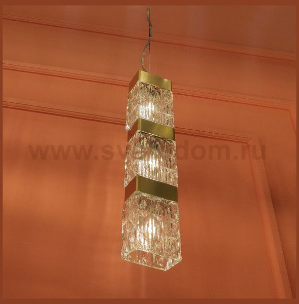 Подвесной светильник Cloyd CORUND P3 / выс. 45 см - латунь (арт.10683)