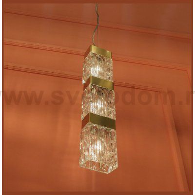 Подвесной светильник Cloyd CORUND P3 / выс. 45 см - латунь (арт.10683)