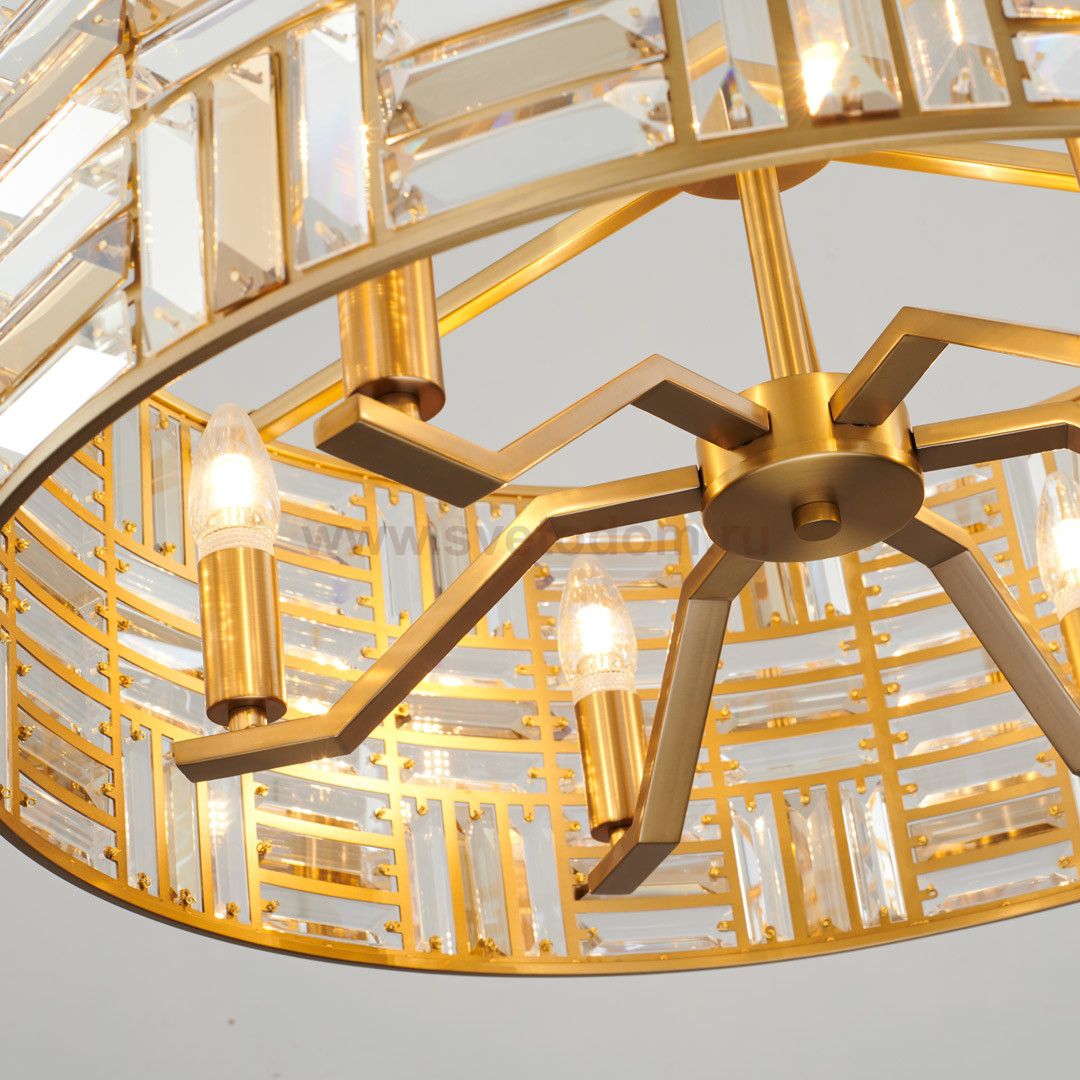 Люстра Cloyd MOVILLE C6 / D65 см - латунь (арт.10695)