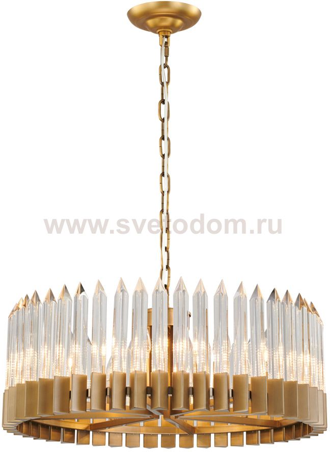 Люстра Cloyd KONUNG C12 / D80 см - латунь (арт.10697)
