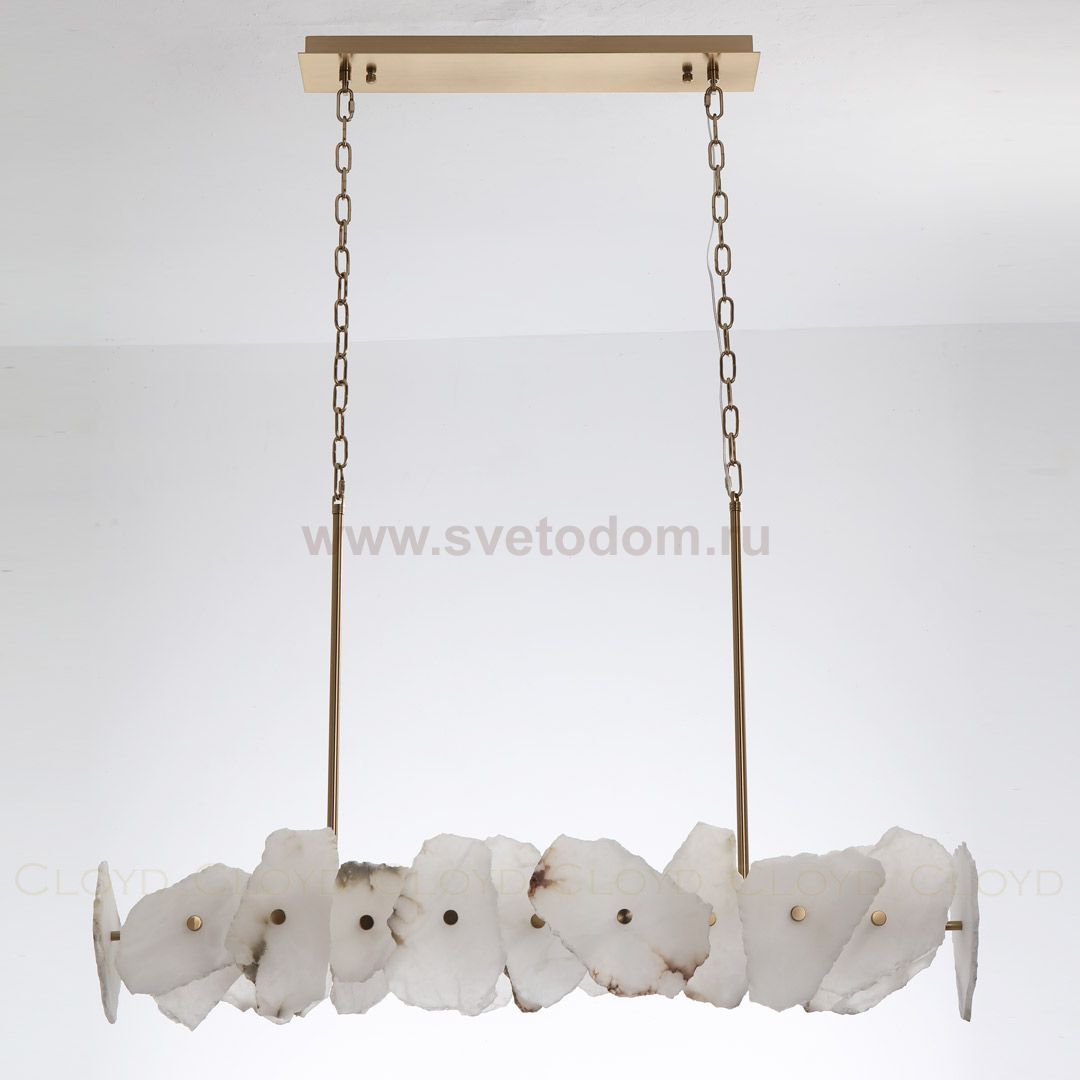 Люстра Cloyd KNOSS C1 / L120 см - алебастр - латунь (арт.10755)