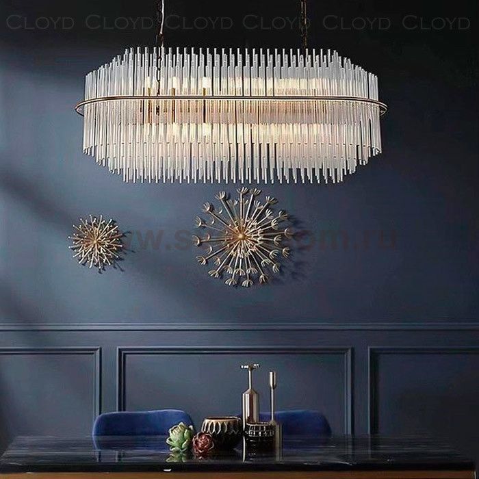 Люстра Cloyd VACOMBE-B C14 / L100 см - латунь (арт.10781)