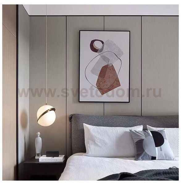 Подвесной светильник Cloyd FERMION P1 / D20 см - латунь (арт.10787)