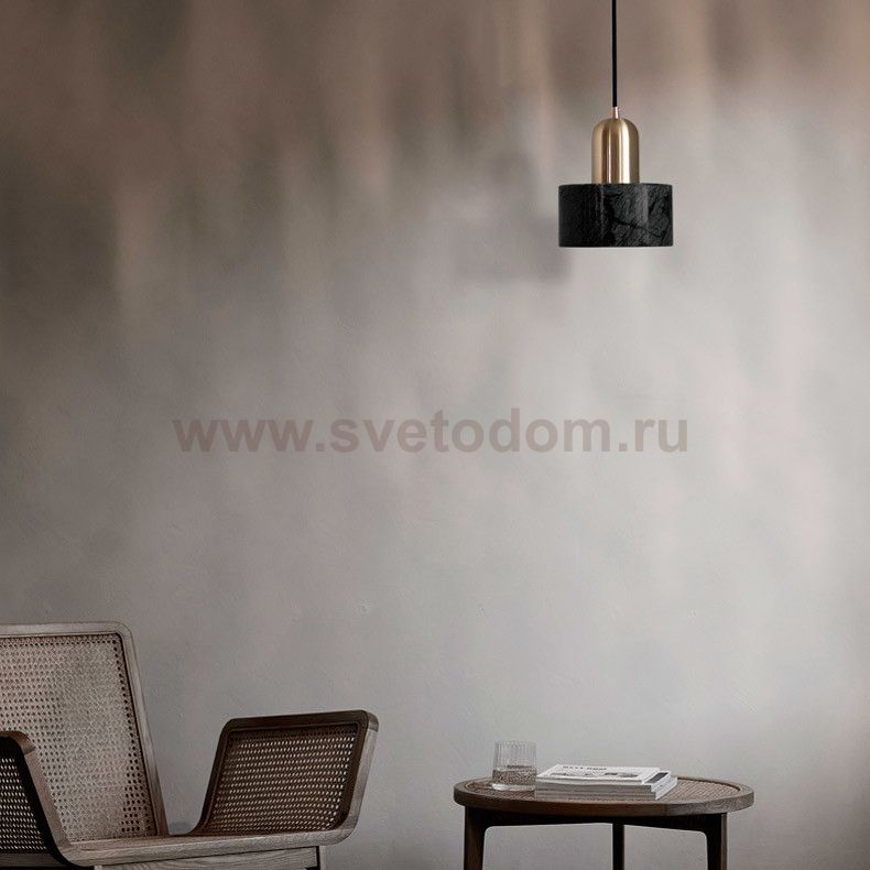 Подвесной светильник Cloyd ANTUAN P1 / D16 см - черн.мрамор (арт.10795)